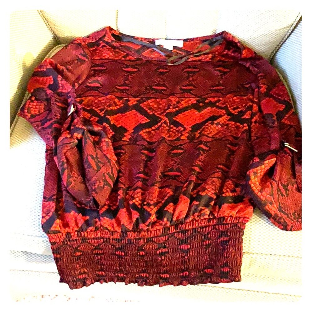 Red silk Michael Kors blouse